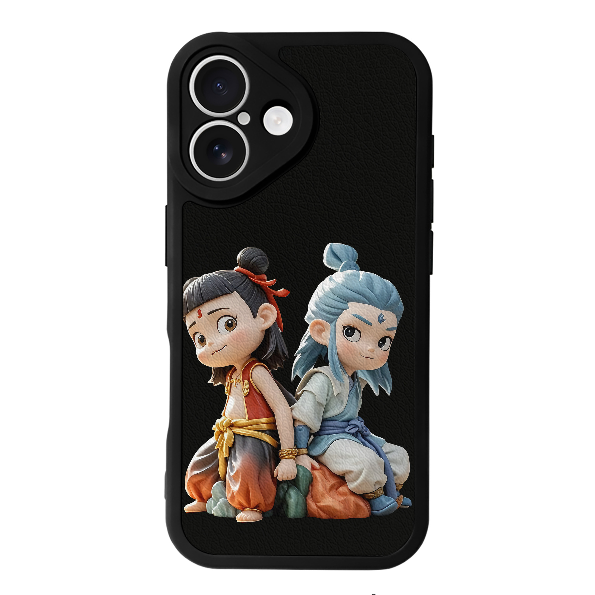 （画像用） Ne Zha 2 ナタ 魔童の大暴れ 【iPhone 16シリーズ対応】シリコンスマホケース（レザー調） 材質：シリコン